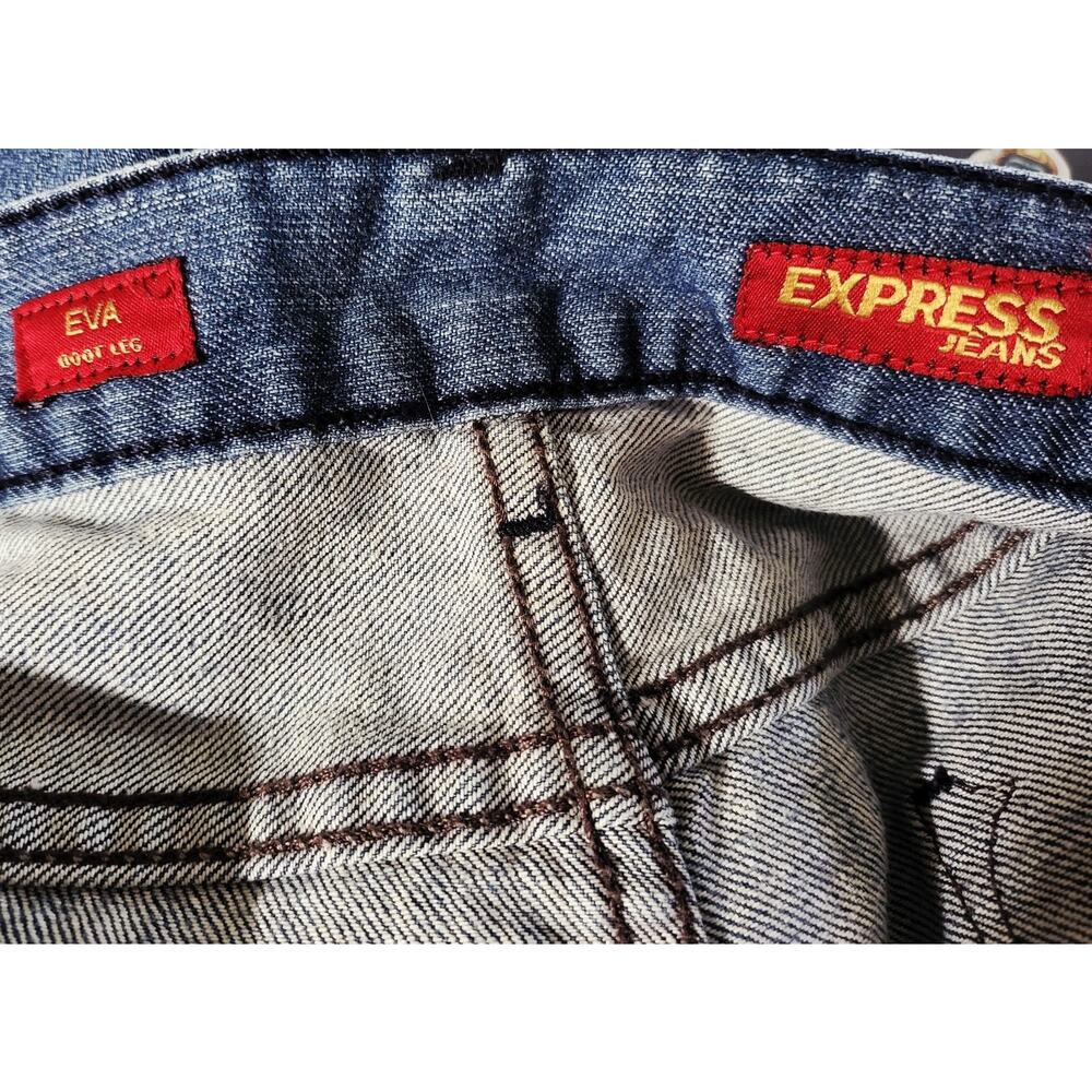 Vintage Express Jeans Eva Boot Cut Sz 10R Embellished Rhinestones Y2K Western - Picture 10 of 11
